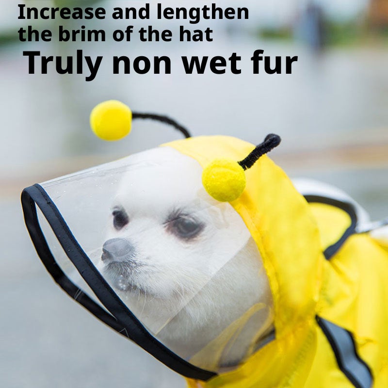 Dog Raincoat 4-Legged Waterproof Full-Body Poncho for Small Medium Dogs - Image 2