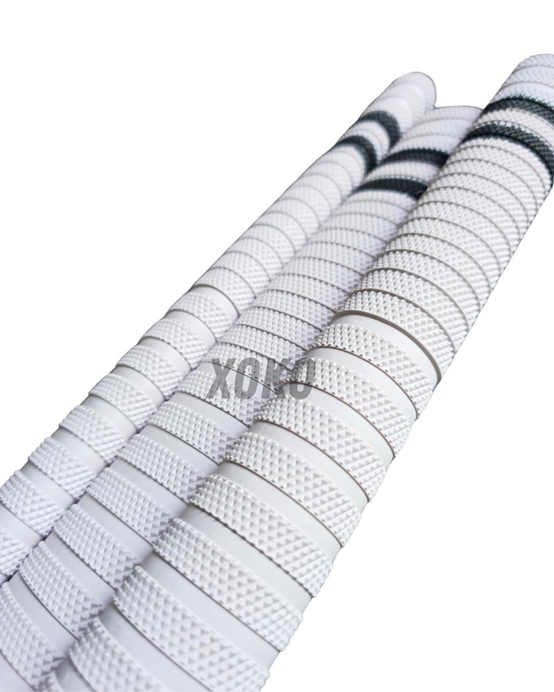xoko Cricket Bat Handle Grips, White with Black Stripes, Enhanced Performance, Shock Absorbing (White Pack of 5) - Image 4