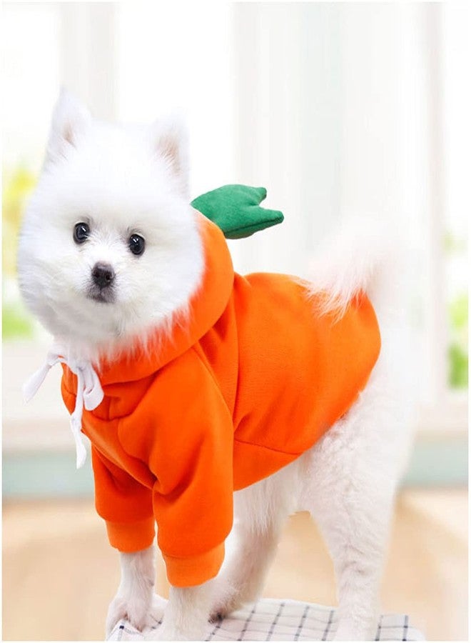 XIAOYU Carrot Pet Costume Christmas Dog Fun Fruit Hoodie Fleece Dog Sweatshirt for Halloween Cosplay Puppy Jumpsuit Cat Clothes(XL) - Image 3