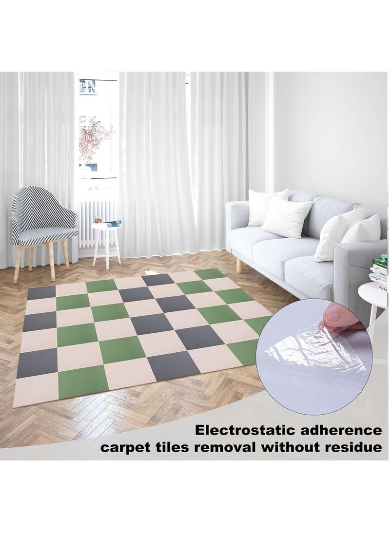 MileMelo Peel and Stick Carpet Tiles,Self-Adhesive Square Soft Floor Tiles,12inx12in DIY Washable Tiles Carpet,for Bedroom,Dining Room(Size:10pcs,Color:Beige Pink)  - Image 5