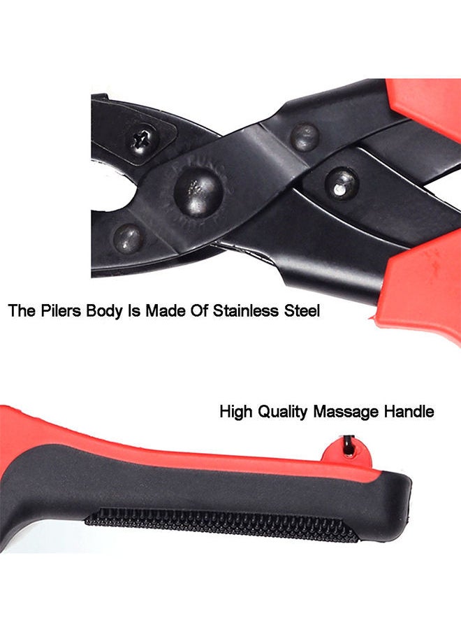 NIBEMINENT Portable Round Hole Punching Forceps Red/Black 30x2x11centimeter  - Image 5