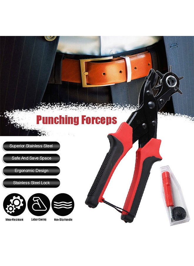 NIBEMINENT Portable Round Hole Punching Forceps Red/Black 30x2x11centimeter  - Image 3