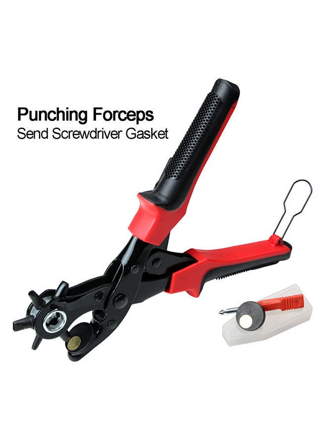 NIBEMINENT Portable Round Hole Punching Forceps Red/Black 30x2x11centimeter  - Image 2
