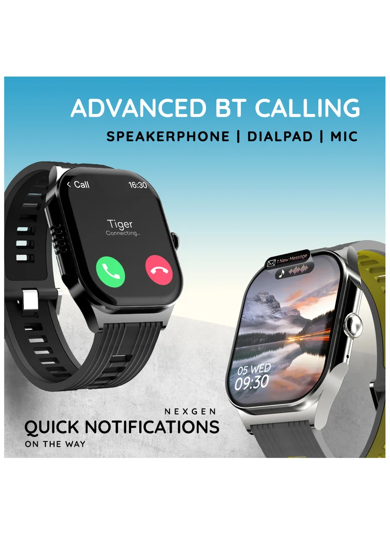 Pebble Alive 1.99" Always on Amoled Display Smartwatch, Quick Notification, Magnetic Charging, IP67 Water Resistence, BT Calling, Health Suite, Multisport Mode, AI Voice Assistance, Jet Black
