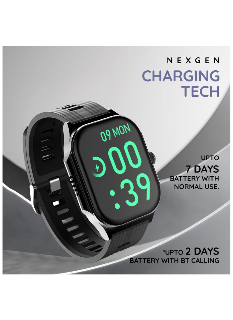 بيبل - Alive 1.99 "Always on Amoled Display Smartwatch، إشعار سريع، شحن مغناطيسي، مقاومة للماء IP67، اتصال BT، جناح صحي، وضع Multisport، مساعدة صوتية للذكاء الاصطناعي، Jet Black - Image 1