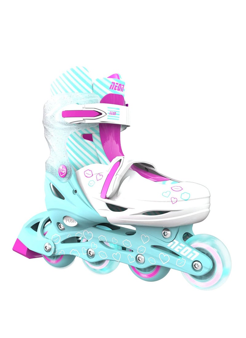 Yvolution Neon 2-1 Quad and Inline Skates for 3-6 Years Old with LED Wheels  - Image 2