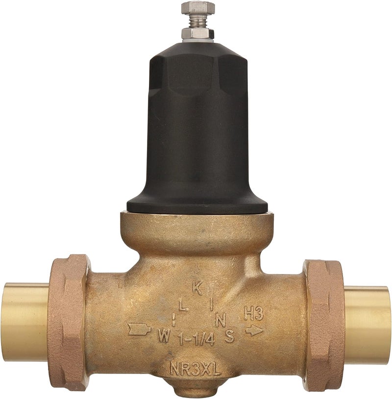 Zurn 114-NR3XLDUC Lead-Free Double Union Female Copper Sweat Pressure Reducing Valve, 1-1/4 Inch - Image 1