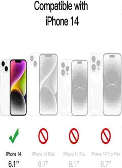 ESCASE For iPhone 14 Magsafe Case 6.1 inch Slim Magnetic Case Anti-Yellowing Anti-Shock Anti-Drop Hard Back Crystal Phone Case  - Image 2