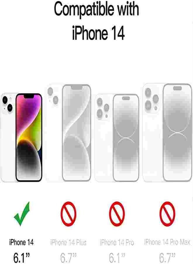 ESCASE - For iPhone 14 Magsafe Case 6.1 inch Slim Magnetic Case Anti-Yellowing Anti-Shock Anti-Drop Hard Back Crystal Phone Case - Image 1