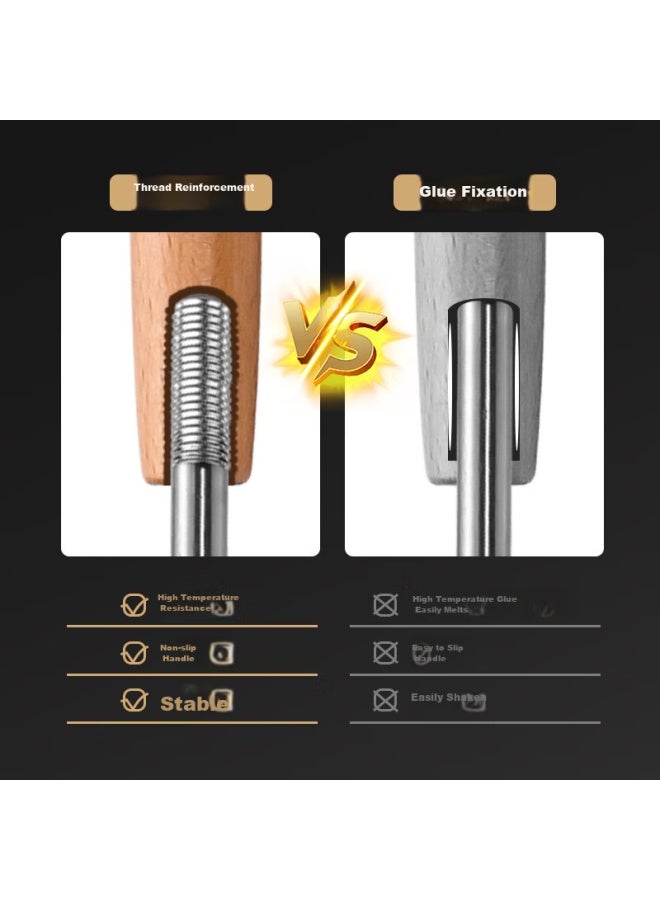JD.com Jd Jingzao Solid Wood 304 Thickened Stainless Steel Spatula, Iron Wok Cooking Spatula, Household Extended Heat-resistant Spatula - Image 5