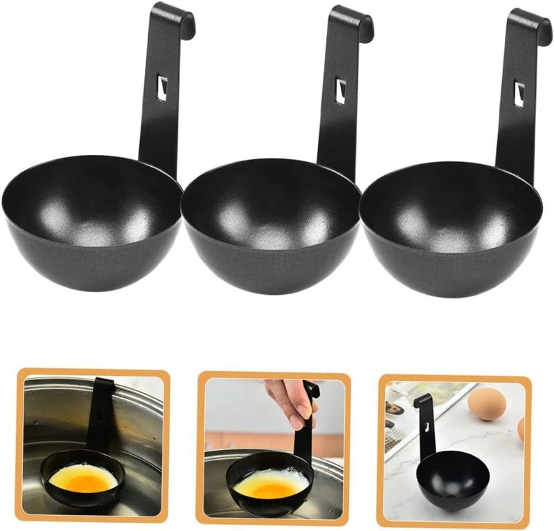Clickswift® 1 Pcs Hanging Egg Cup Non-Stick Egg Poaching Mold with Hook Handle – Heat-Resistant Poach Pod for Stove or Steamer Easy-To-Use Egg Cooker Pan for Perfect Poached Eggs. - Image 2