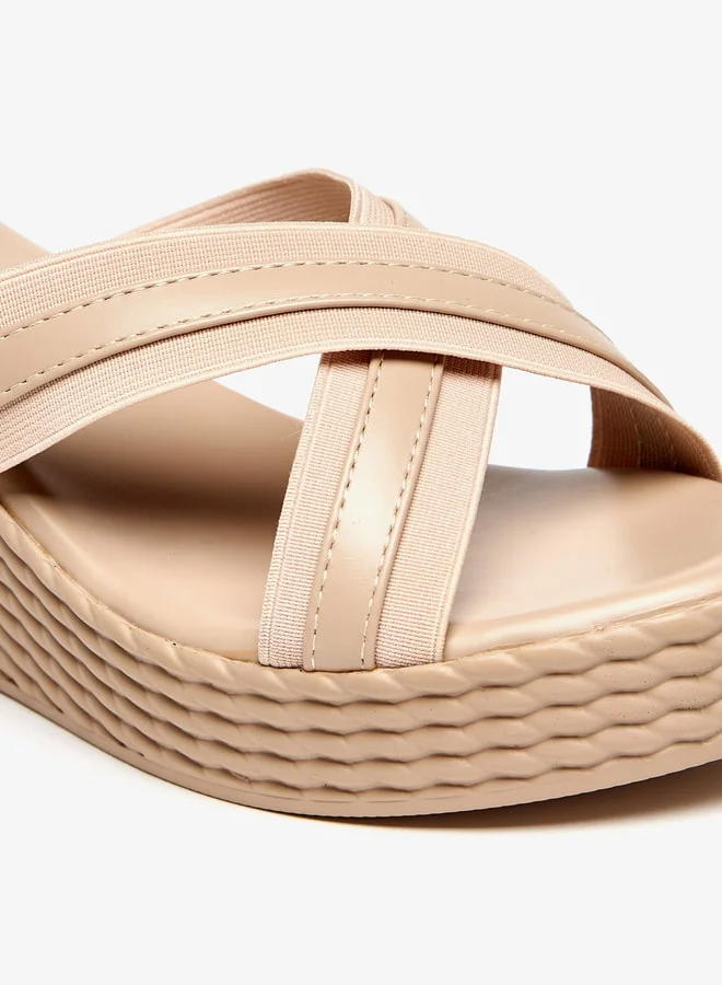 Flora Bella By Shoexpress Women Solid Criss Cross Slip-On Sandals
