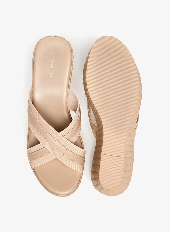 Flora Bella By Shoexpress Women Solid Criss Cross Slip-On Sandals