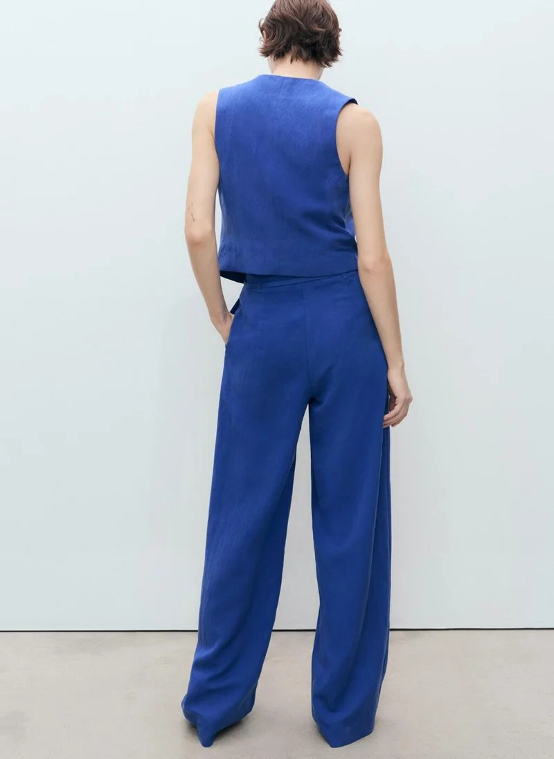MANGO Lyocell Suit Trousers With Bow Belt