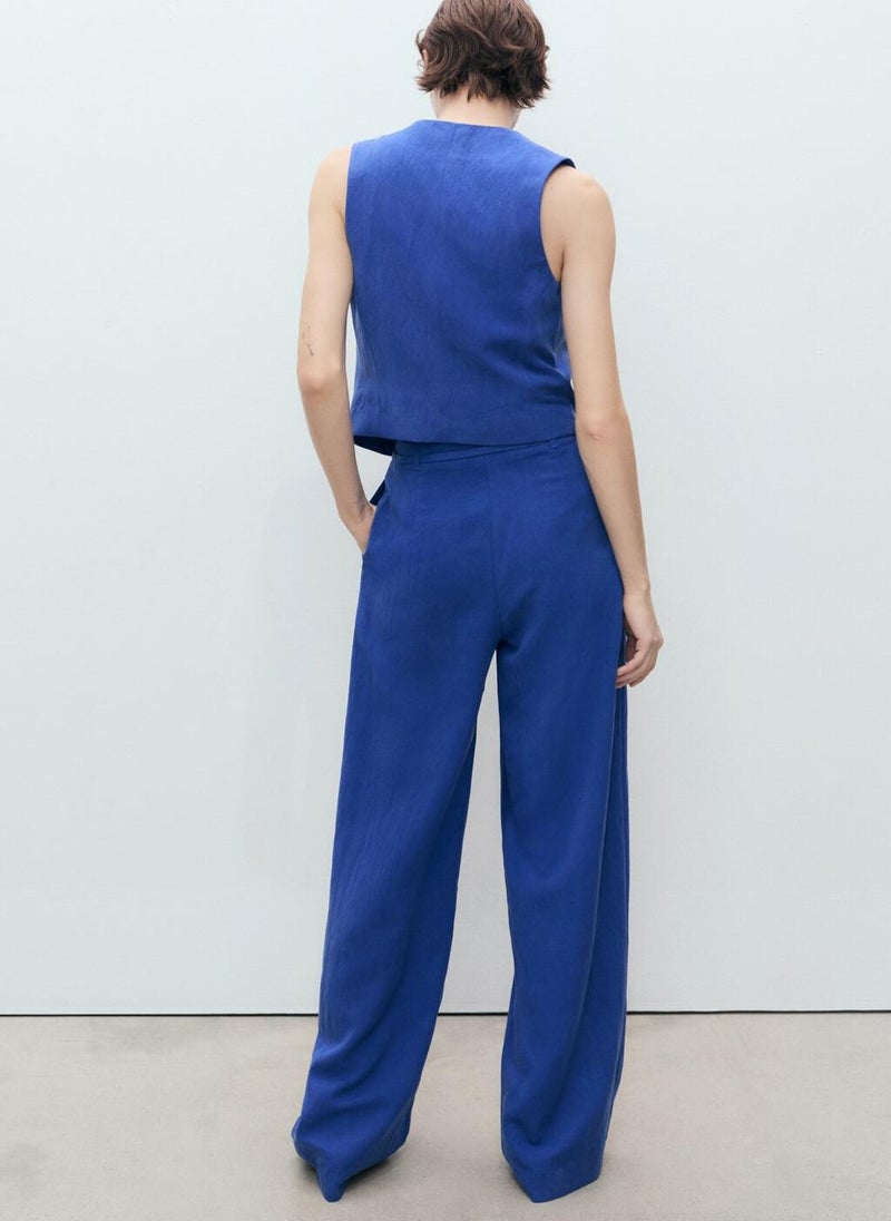 MANGO Lyocell Suit Trousers With Bow Belt  - Image 2