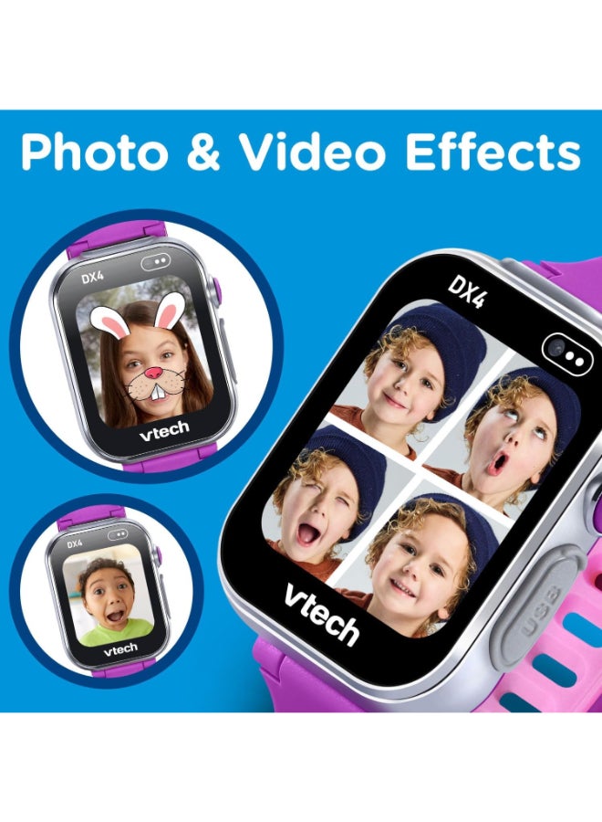 vtech KidiZoom Smartwatch DX4 Purple Camera & Games, Video Recorder, Voice Changer - Image 3