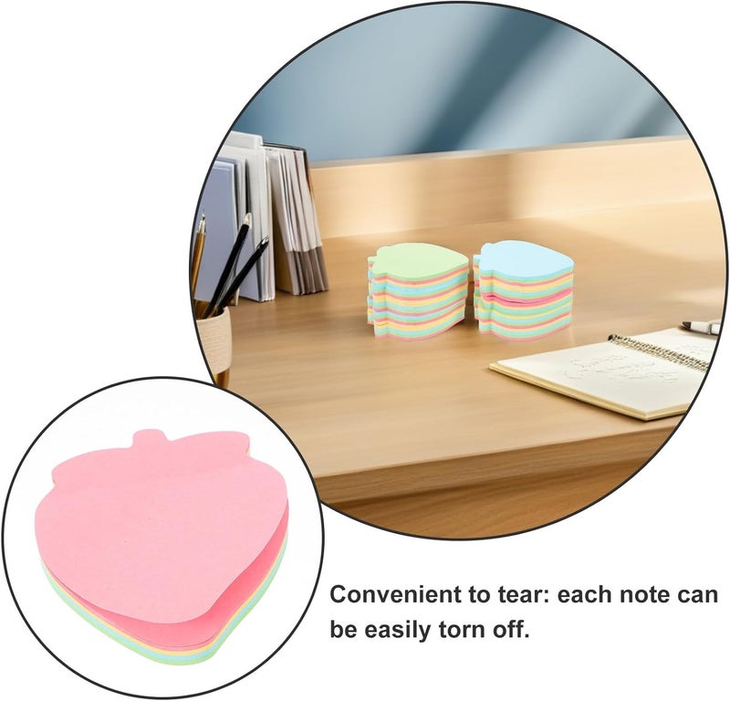 iplusmile 10pcs Strawberry Shaped Self-Stick Notes Small Tearable Memo Pads for Office Study Room Annotation and Meeting Room Stationery - Image 3