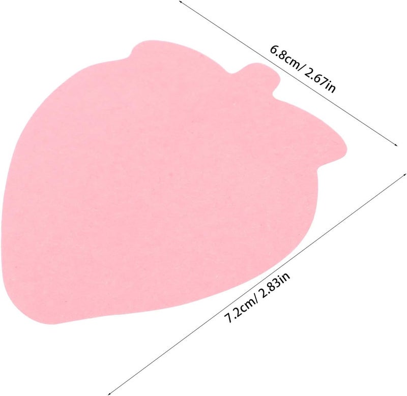 iplusmile 10pcs Strawberry Shaped Self-Stick Notes Small Tearable Memo Pads for Office Study Room Annotation and Meeting Room Stationery - Image 2