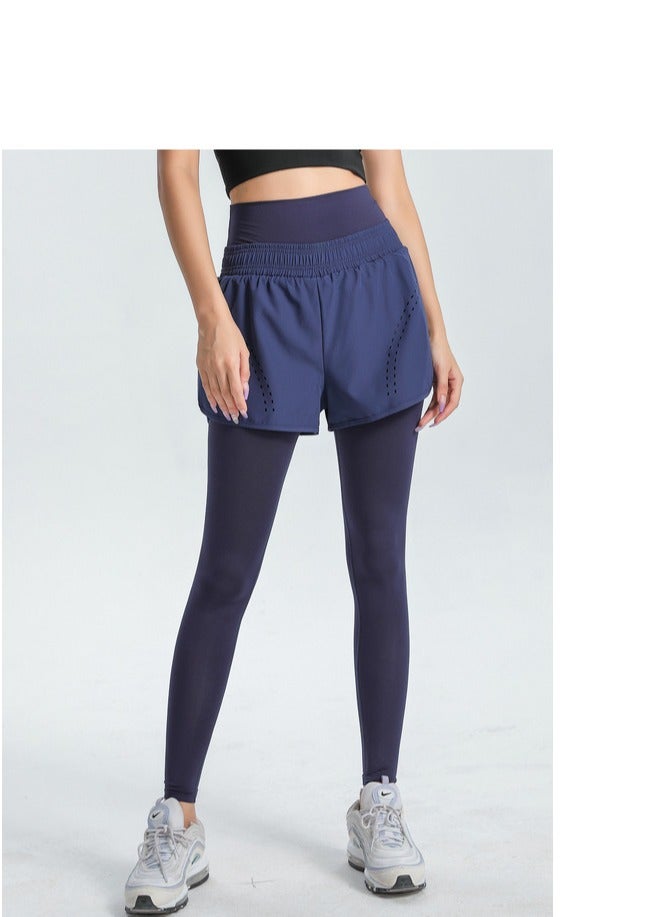 Loquat Yoga Fake two-piece sweatpants Blue 