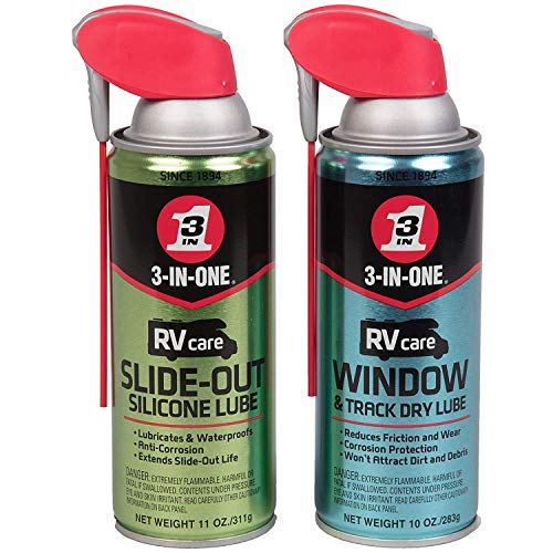 3 in one 3-IN-ONE RVcare Slide Out Silicone, 11 oz. and RV Care Window & Track Dry Lube - Image 1