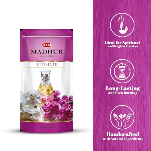 Hem Madhur Intimate Incense Sticks | Perfect for Puja, Meditation & Relaxation | Long-Lasting Fragrance in Resealable Zip Pouch | Burns 35-40 Min | Approx. 100 Sticks | 135 gm Pack - Image 4