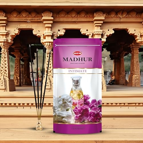 Hem Madhur Intimate Incense Sticks | Perfect for Puja, Meditation & Relaxation | Long-Lasting Fragrance in Resealable Zip Pouch | Burns 35-40 Min | Approx. 100 Sticks | 135 gm Pack - Image 3