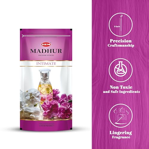 Hem Madhur Intimate Incense Sticks | Perfect for Puja, Meditation & Relaxation | Long-Lasting Fragrance in Resealable Zip Pouch | Burns 35-40 Min | Approx. 100 Sticks | 135 gm Pack - Image 5