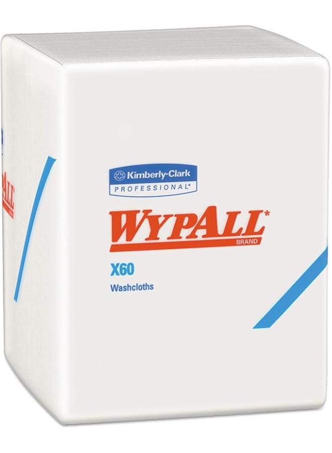 WypAll GeneralClean X60 Cloths Multi-Task Cleaning Wipes (41083), Quarterfold, Strong and Absorbent Towels, White (8 Packs of 70 Sheets, 560 Sheet Total) - Image 1
