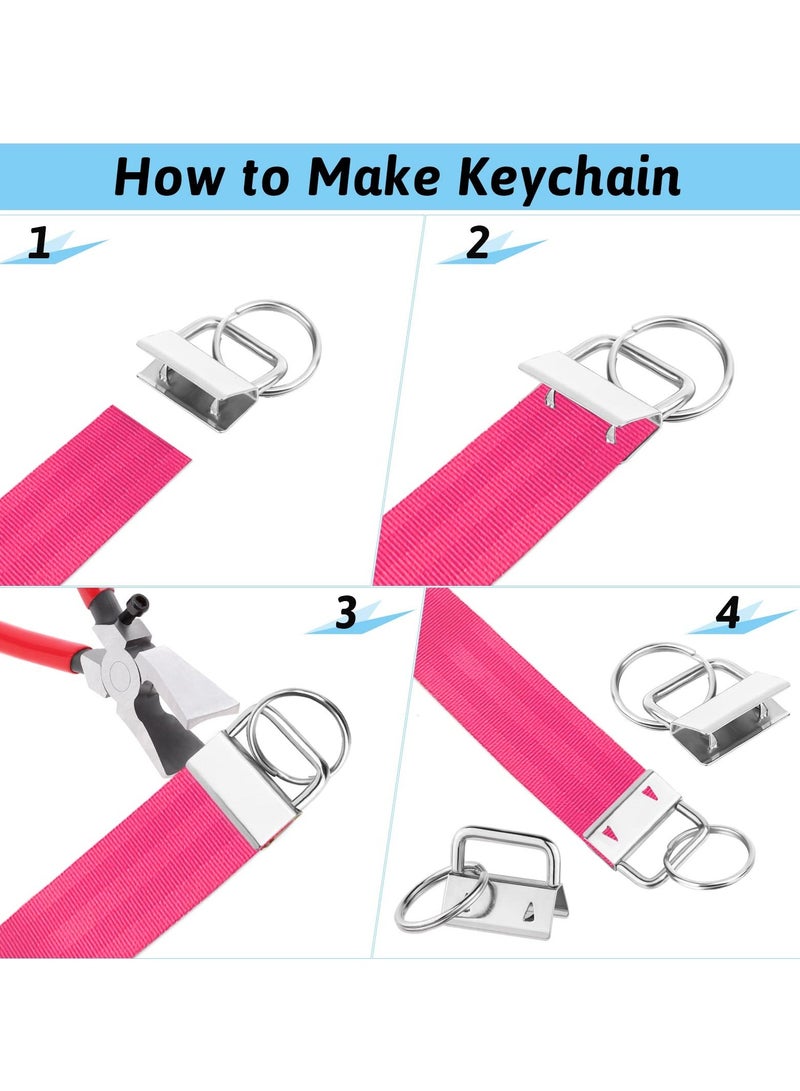 30PCS Key Fob Hardware 1 Inch Wristlet Keychain Keyfob Kit for Wrist Strap Chain Lanyard Clasp Craft Supplies Silver  - Image 4