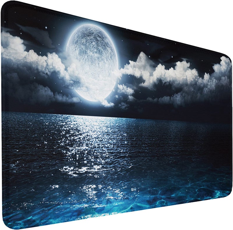 Naukay Large Mouse Pad, 31.5x15.7 inch Large Extended Computer Keyboard Mouse Mat, Water Resist Non-Slip Mousepad Rubber Base Long XXL Gaming Mouse Pad for Work & Gaming, Office & Home - Image 1