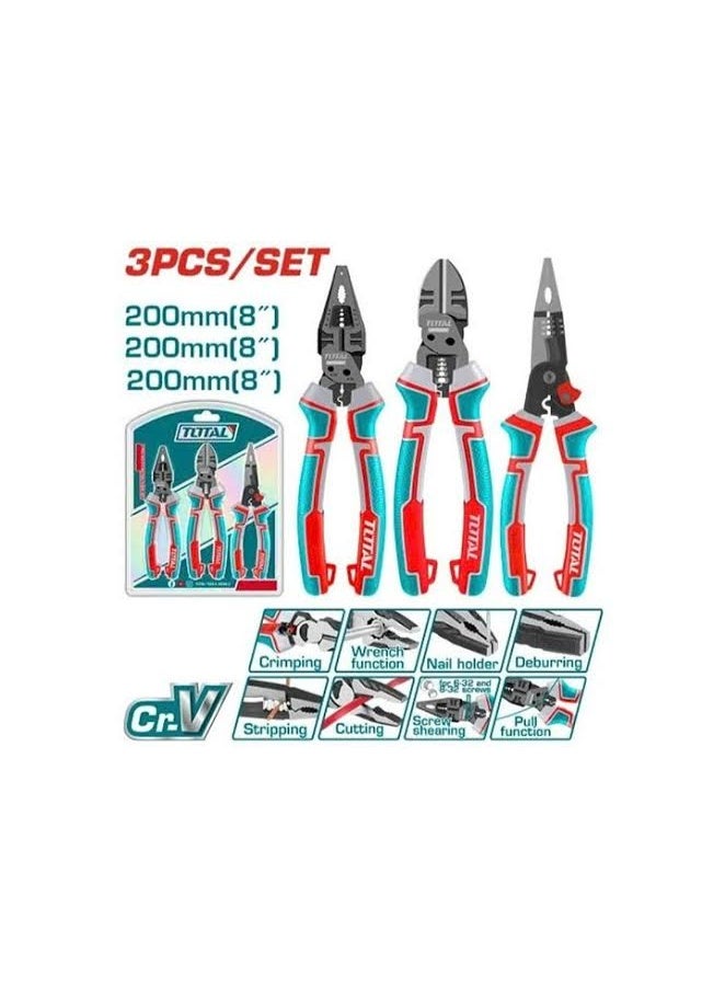 طقم بنس وقصافة متعددة الوظائف (3 قطع) من توتال THT2MK231