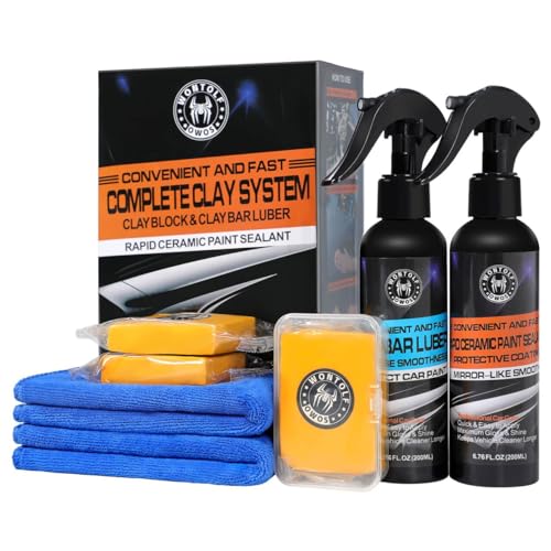 Wontolf Heavy Duty Car Clay Bar Auto Detailing Clay Luber Synthetic Lubricant Kit - Ceramic Coating Spray Ceramic Coating for Car - Maximum Gloss & Unsurpassed Slickness - Image 1