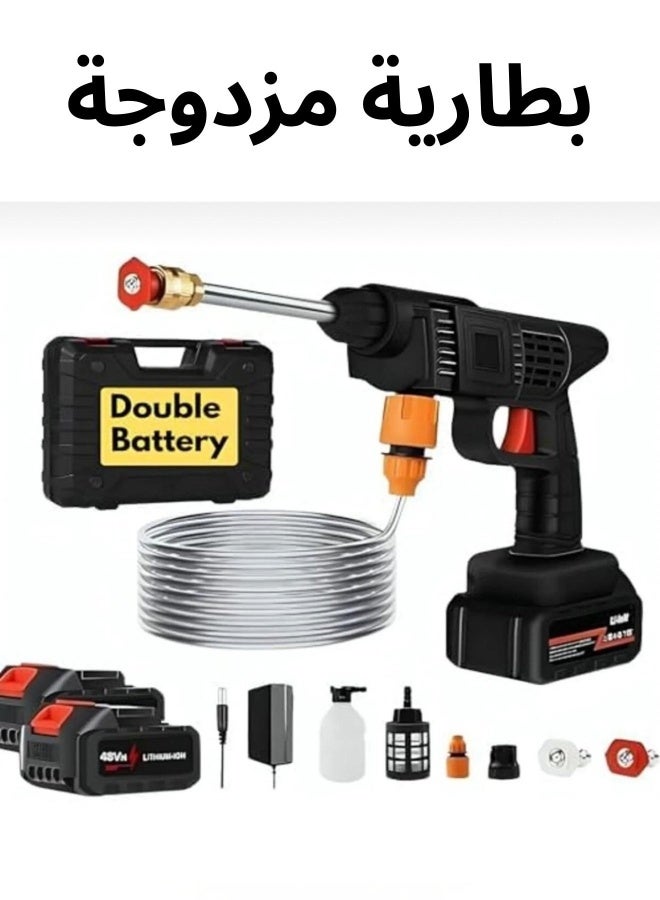 Winmax 48V Cordless High Pressure Washer with 2 Batteries,30Bar Pressure Water Spray Gun, 48V Lithium Battery Lasts for Long Time with Fully Charged, Portable High Pressure Car Washer for Car/Fence/Wall/Deck Cleaning (48V) - Image 1
