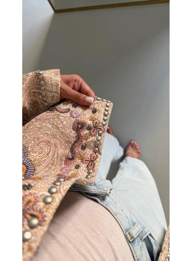 Gaus  Multicolored Ethnic Pattern Embroidered Lined Jacket GAUS-01999. for Women | Best Price UAE