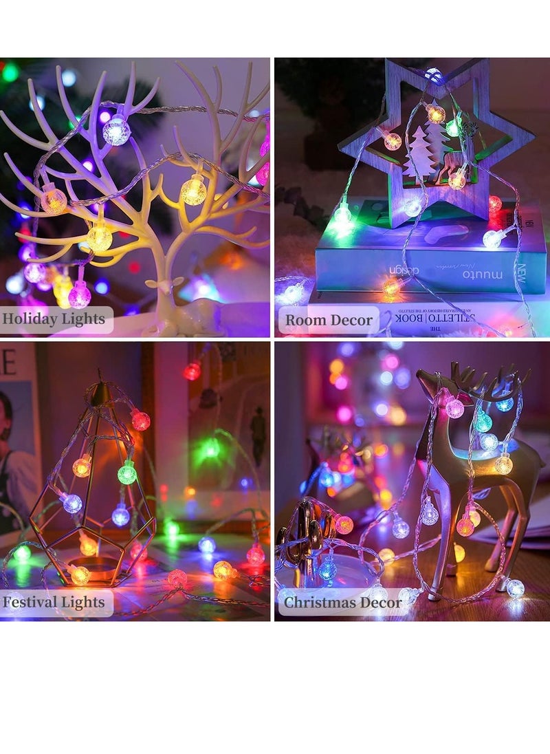 PAMEER 3mtr 20 LED Multicolor Globe String Lights, AA Battery Power LED Ball Lights RGB Fairy String Lights for Christmas Ramadan EID Diwali Wedding Home Birthday Party Decorations  - Image 3