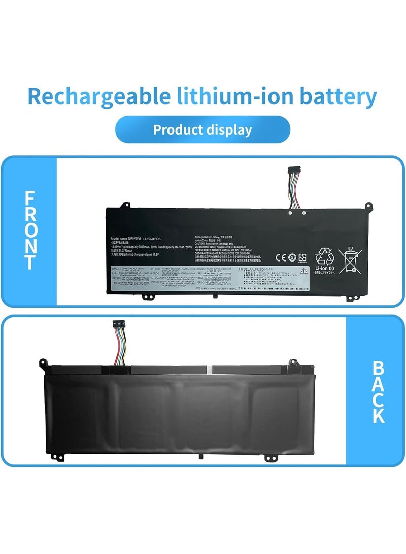 Terabyte بطارية لابتوب L19C4PDB L19M4PDB L20M4PDB متوافقة مع Lenovo ThinkBook 14 G2 ITL / 14 G3 ACL ITL / 14 G4 ABA IAP / 15 G2 ITL / 15 G3 ACL ITL / 15 G4 ABA IAP (15.44V 60Wh) - Image 5