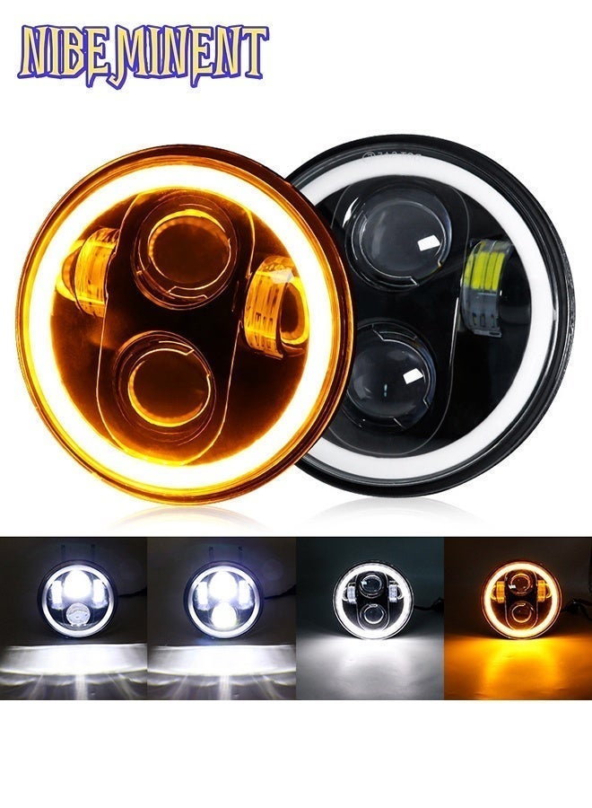 نيبمينينت مصابيح LED دائرية بحجم 5.75 بوصة مع إشارات انعطاف ديناميكية من عين الملاك، معتمدة من SABER ومعيار ECE R90 ومعتمدة من DOT، وتعمل مع طرازات هارلي-ديفيدسون 883/1200/X48/Dina وJeep Wrangler TJ/CJ، IP67 مقاومة للماء ومقاومة للغبار، تصدر شعاعا أبيض بارد عالي السطوع منخفض سطوع 6500K، مناسب للسوق السعودية. - Image 4