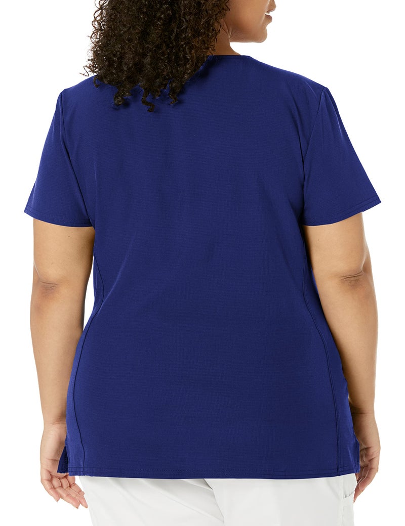 HeartSoul Women's Pitter-Pat V-Neck Scrubs Shirt, Galaxy Blue, Large - Image 2
