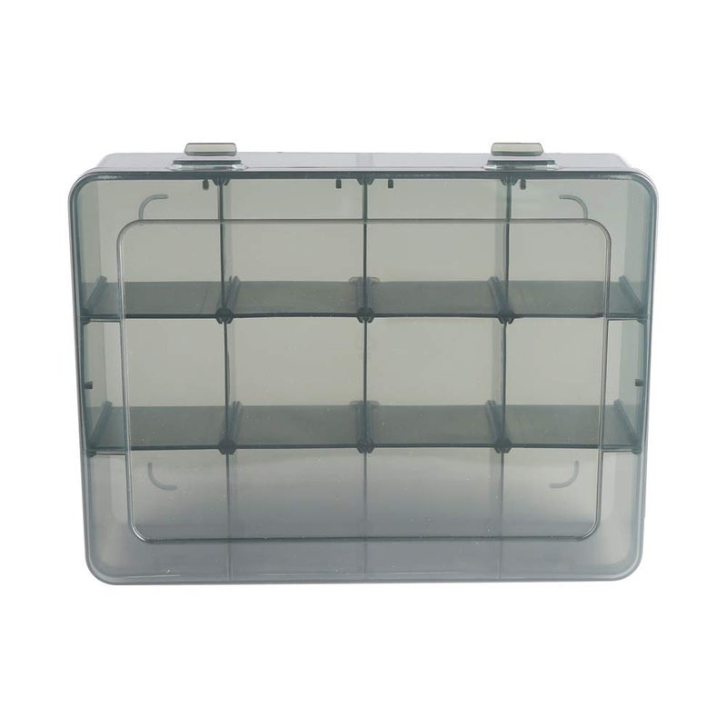 Vidifor 12 Girds Large Plastic Craft Storage Containers, Compartment Storage Container, Parts Storage Box with Adjustable Dividers for Sewing Arts, Washi Tape Batteries Electronics Parts and more - Image 2