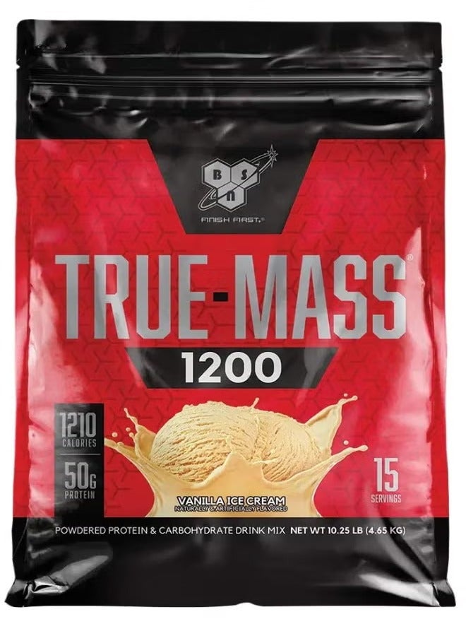 BSN True Mass Ultra Premium Super Mass Gainer Vanilla Ice Cream 10lb