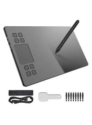 A50 Graphics Drawing Tablet 10 x 6 Inch Large Active Area 8 Express Keys & Gesture Touch-Pad 8192 Levels Pressure Art Graphics Tablet with Battery-free Stylus 8 Pen Nibs - pzsku/Z0CC08B0F6CC07DFCE745Z/45/_/1685946974/aec3f5b4-9456-44a8-84da-e001ab381cf1