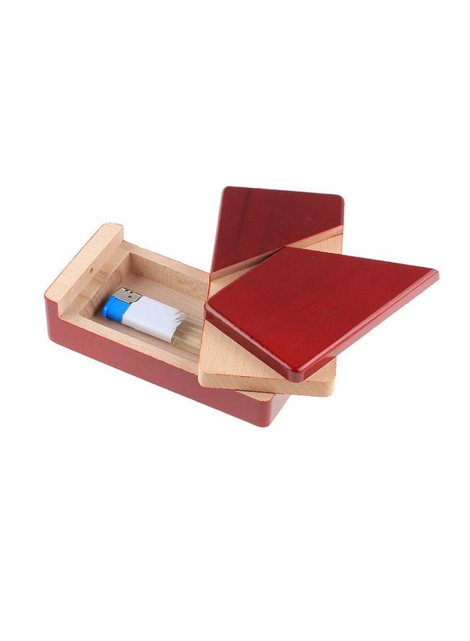 Ahyuan حامل بطاقة هدايا لغز هدية صندوق كبير سر فتح مستحيل صندوق لغز يدوي 3D لعبة ذهنية سحرية صندوق خشبي غامض صندوق هدايا مكعب لعبة صندوق IQ من أهيون (أحمر) - Image 3