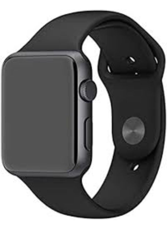 Generic - Bracelet strap band Silicone for apple watches - 42mm/44mm   black - Image 1