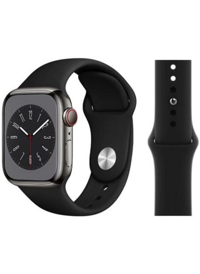 Generic - Bracelet strap band Silicone for apple watches - 42mm/44mm   black - Image 1