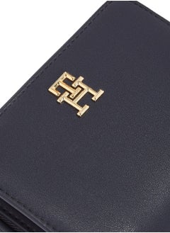 TOMMY HILFIGER Women's TH Monogram Zip-Around Wallet - Faux Leather, Blue  - Image 3