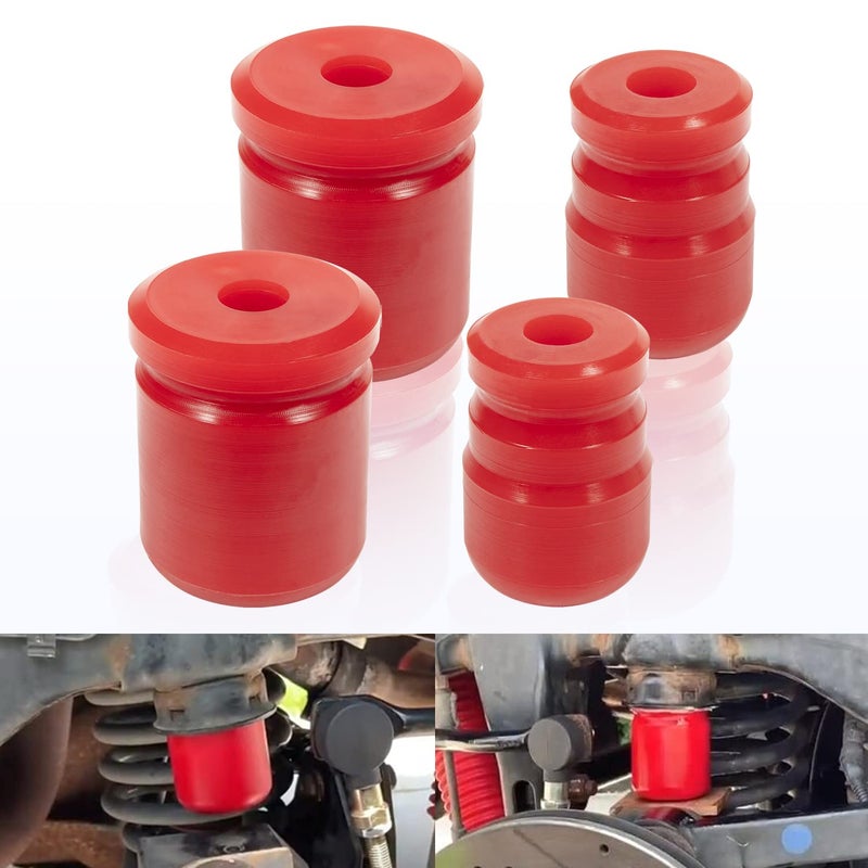 Front Rear Bump Stops for Jeep Wrangler JKJKU Sport Rubicon Sahara Freedom Unlimited 20072018 4PC Replacement 11303 11304
