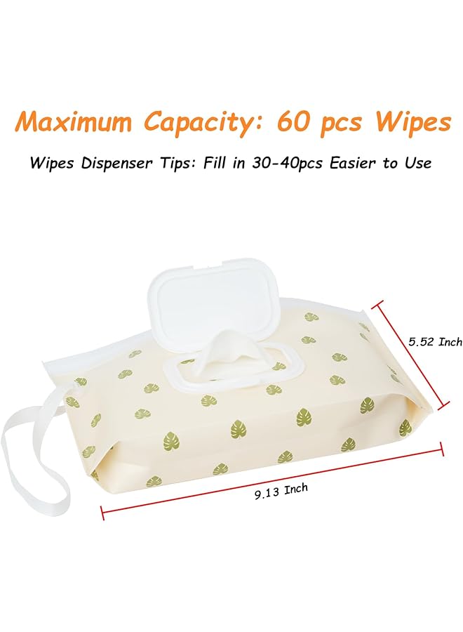 erorex Baby Wipe Dispenser 4 Pack Portable Refillable Wipe Pouch Keeps Wipes Fresh Reusable Wet Wipe Pouch  - Image 4