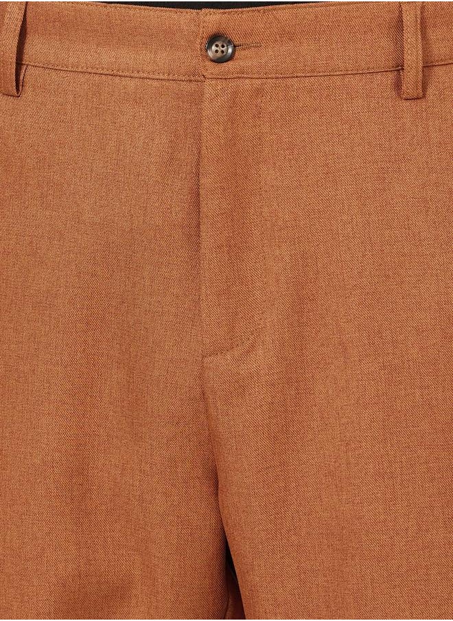 Take Two Solid Turn-Up Hem Bermuda Shorts
