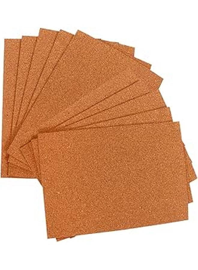 Self Adhesive Cork Board Tiles 10pcs A4 297x210mm 1mm Thick Portable Bulletin Memo Board - Image 1
