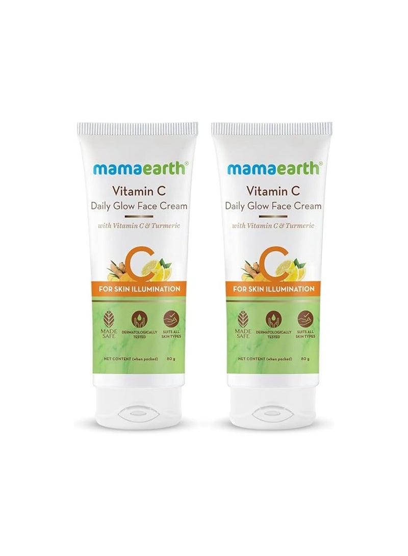 Mama Earth Mamaearth Vitamin C Daily Glow Face Cream With Vitamin C & Turmeric for Skin Illumination - Pack of 2 - Image 1